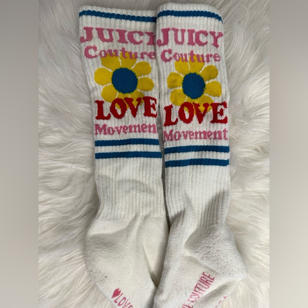 HTF Rare Vintage OG Juicy Couture White Low Cut Socks